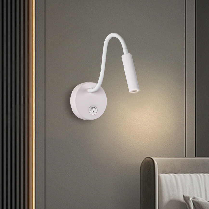 Brilagi - LED Flexibilná nástenná lampa MAYA LED/3W/230V 4000K biela