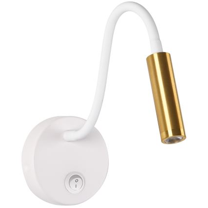 Brilagi - LED Flexibilná nástenná lampa MAYA LED/3W/230V 4000K biela/zlatá