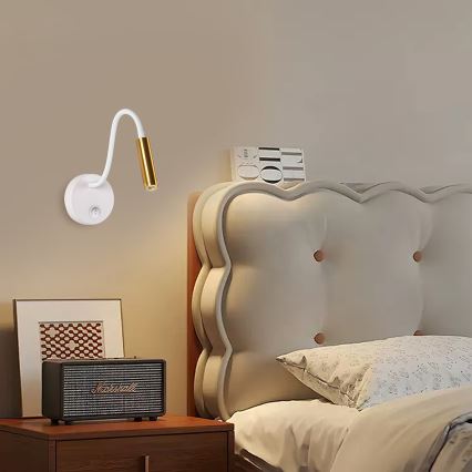 Brilagi - LED Flexibilná nástenná lampa MAYA LED/3W/230V 4000K biela/zlatá