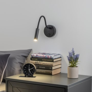Brilagi - LED Flexibilná nástenná lampa MAYA LED/3W/230V 4000K čierna