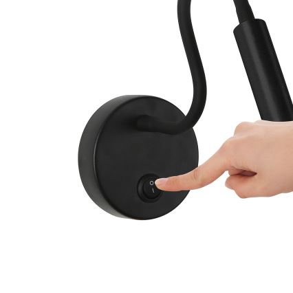 Brilagi - LED Flexibilná nástenná lampa MAYA LED/3W/230V 4000K čierna