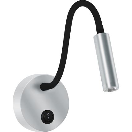 Brilagi - LED Flexibilná nástenná lampa MAYA LED/3W/230V 4000K strieborná