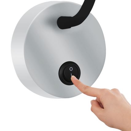Brilagi - LED Flexibilná nástenná lampa MAYA LED/3W/230V 4000K strieborná