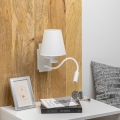 Brilagi - LED Flexibilná nástenná lampa NUBILA 1xE27/25W/230V + LED/3W biela