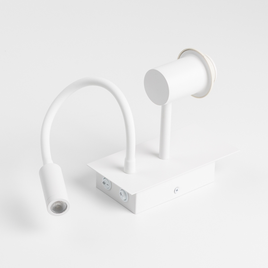 Brilagi - LED flexibilná nástenná lampa NUBILA 1xE27/25W/230V + LED/3W biela/oranžová