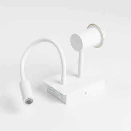 Brilagi - LED flexibilná nástenná lampa NUBILA 1xE27/25W/230V + LED/3W biela/svetlosivá