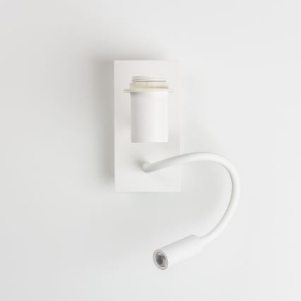 Brilagi - LED flexibilná nástenná lampa NUBILA 1xE27/25W/230V + LED/3W biela/svetlosivá