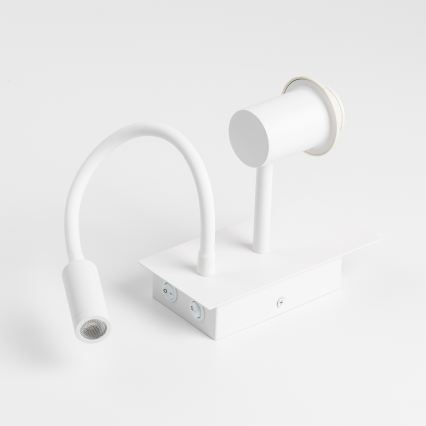 Brilagi - LED flexibilná nástenná lampa NUBILA 1xE27/25W/230V + LED/3W biela/žltá