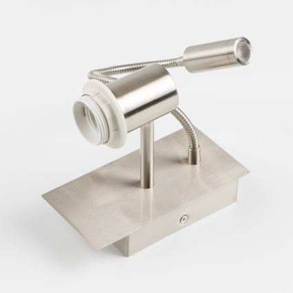 Brilagi - LED flexibilná nástenná lampa NUBILA 1xE27/25W/230V + LED/3W matný chróm/oranžová