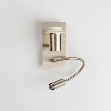 Brilagi - LED flexibilná nástenná lampa NUBILA 1xE27/25W/230V + LED/3W matný chróm/žltá