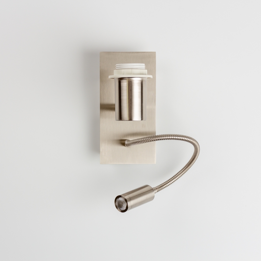 Brilagi - LED flexibilná nástenná lampa NUBILA 1xE27/25W/230V + LED/3W matný chróm/žltá