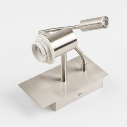 Brilagi - LED flexibilná nástenná lampa NUBILA 1xE27/25W/230V + LED/3W matný chróm/žltá