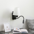 Brilagi - LED Flexibilná nástenná lampa NUBILA 1xE27/25W/230V + LED/3W čierna/biela