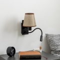 Brilagi - LED Flexibilná nástenná lampa NUBILA 1xE27/25W/230V + LED/3W čierna/hnedá
