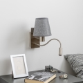 Brilagi - LED Flexibilná nástenná lampa NUBILA 1xE27/25W/230V + LED/3W matný chróm/šedá