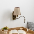 Brilagi - LED Flexibilná nástenná lampa NUBILA 1xE27/25W/230V + LED/3W mosadz/hnedá