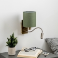 Brilagi - LED Flexibilná nástenná lampa NUBILA 1xE27/25W/230V + LED/3W mosadz/zelená