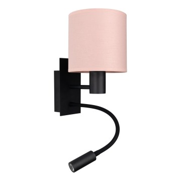 BRILAGI - LED flexibilné nástenné svietidlo BOBO 1xE27/25W/230V + LED/3W čierna/ružová