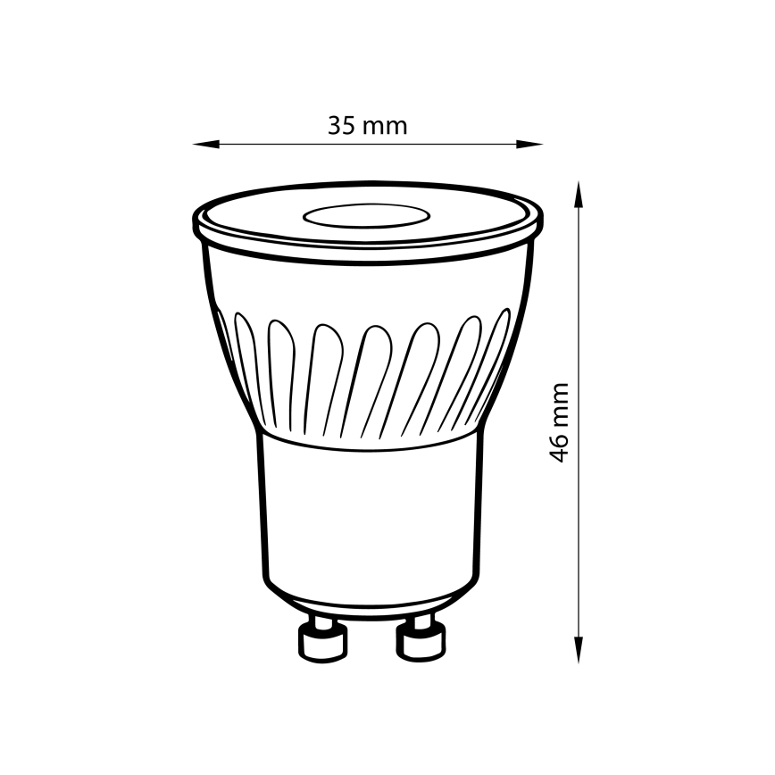 BRILAGI - LED keramická žiarovka GU10-MR11/5W/230V 3000K biela
