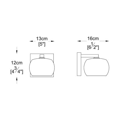 Brilagi - LED Krištáľové nástenné svietidlo JEWEL 1xG9/42W/230V