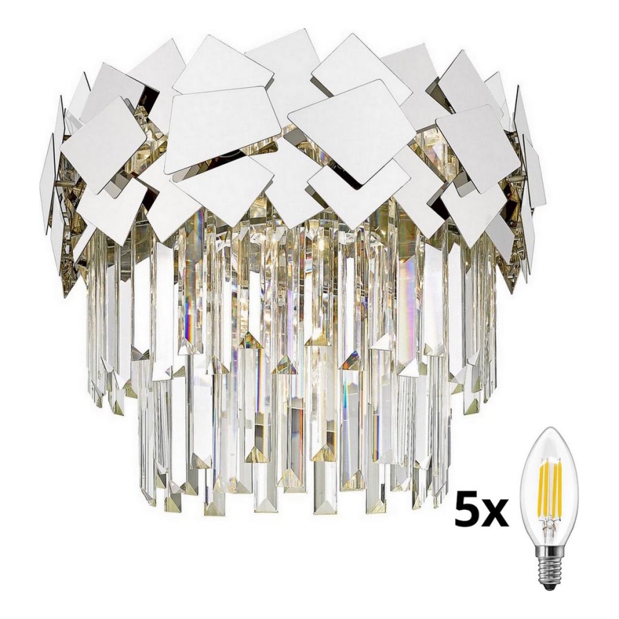 Brilagi - LED Krištáľové stropné svietidlo MIRAGE 5xE14/40W/230V