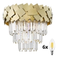 BRILAGI - LED krištáľové stropné svietidlo MIRAGE 6xE14/40W/230V pr. 48 cm