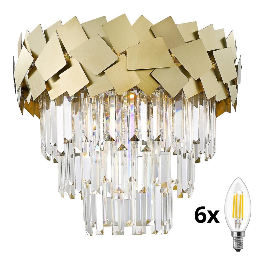 Brilagi - LED krištáľové stropné svietidlo MIRAGE 6xE14/40W/230V pr. 48 cm