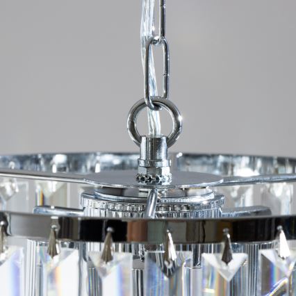 Brilagi - LED Krištáľový luster na reťazi MOZART 4xE14/40W/230V lesklý chróm