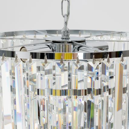 Brilagi - LED Krištáľový luster na reťazi MOZART 5xE14/40W/230V lesklý chróm