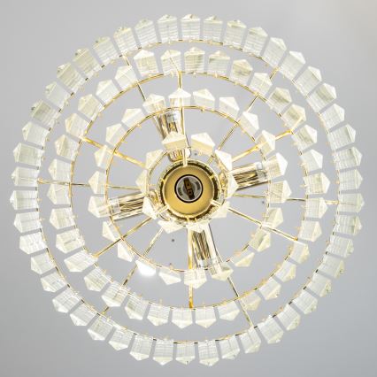 Brilagi - LED Krištáľový luster na reťazi MOZART 5xE14/40W/230V zlatá