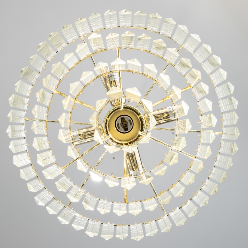 Brilagi - LED Krištáľový luster na reťazi MOZART 5xE14/40W/230V zlatá