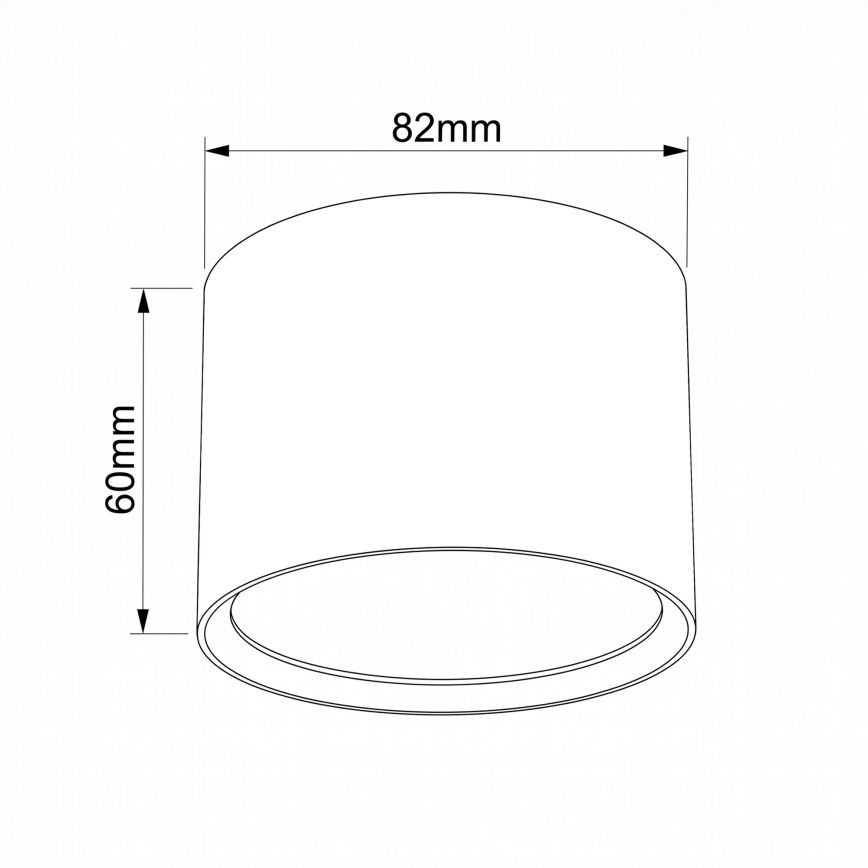 BRILAGI - LED Kúpeľňové bodové svietidlo SMOOTH 1xGX53/15W/230V 60x82 mm čierna IP54