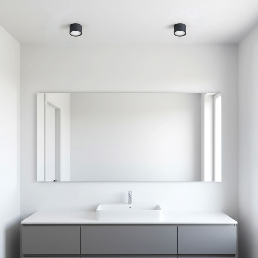 BRILAGI - LED Kúpeľňové bodové svietidlo SMOOTH 1xGX53/15W/230V 60x82 mm čierne IP54