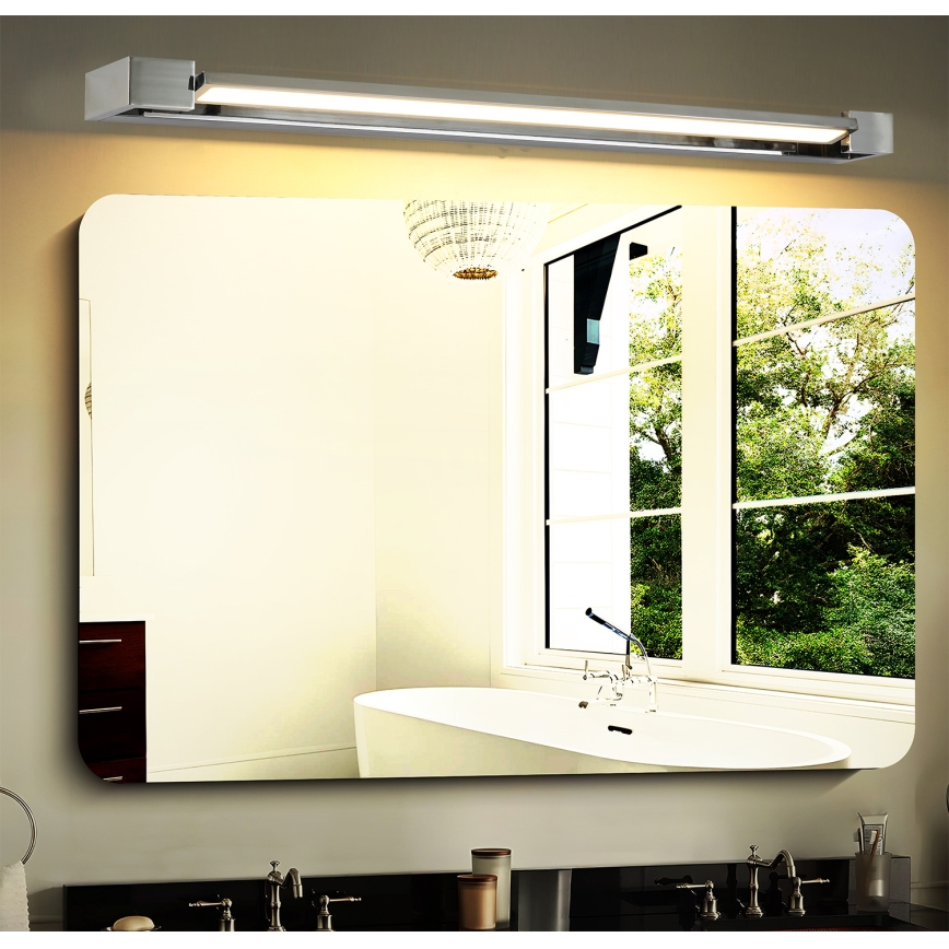 Brilagi - LED osvetlenie zrkadla do kúpeľne AQUA LINE LED/24W/230V 90 cm IP44 lesklý chróm CRI 90