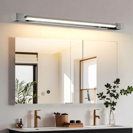 Brilagi - LED osvetlenie zrkadla do kúpeľne AQUA LINE LED/24W/230V 90 cm IP44 lesklý chróm CRI 90