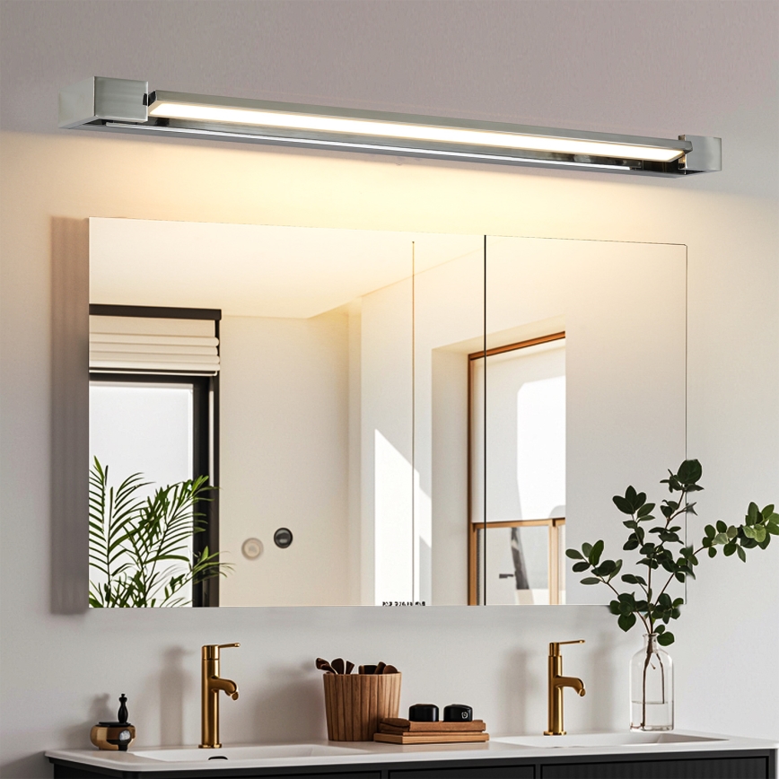 Brilagi - LED osvetlenie zrkadla do kúpeľne AQUA LINE LED/24W/230V 90 cm IP44 lesklý chróm CRI 90