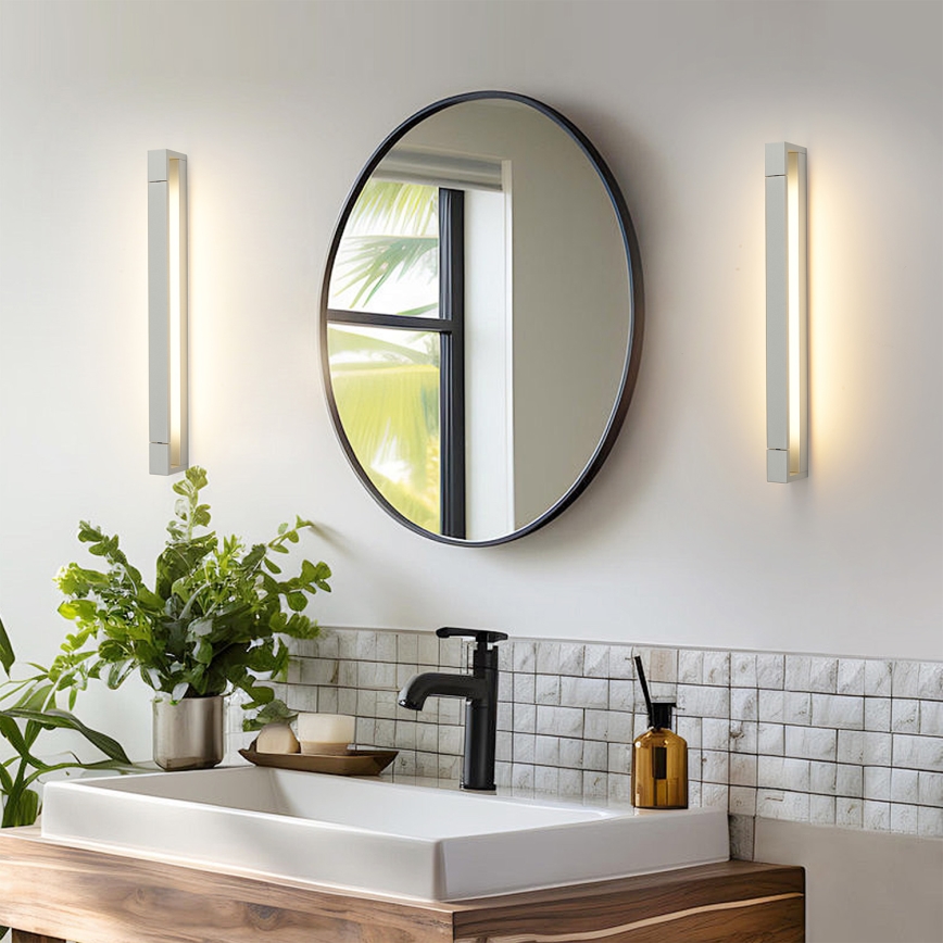 Brilagi - LED osvetlenie kúpeľňového zrkadla AQUA LINE LED/18W/230V 60 cm IP44 matný chróm CRI 90