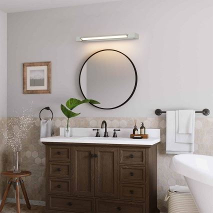 Brilagi - LED osvetlenie kúpeľňového zrkadla AQUA LINE LED/18W/230V 60 cm IP44 matný chróm CRI 90