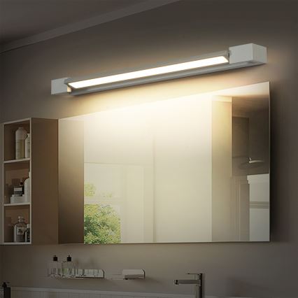 Brilagi - LED osvetlenie kúpeľňového zrkadla AQUA LINE LED/18W/230V 60 cm IP44 matný chróm CRI 90