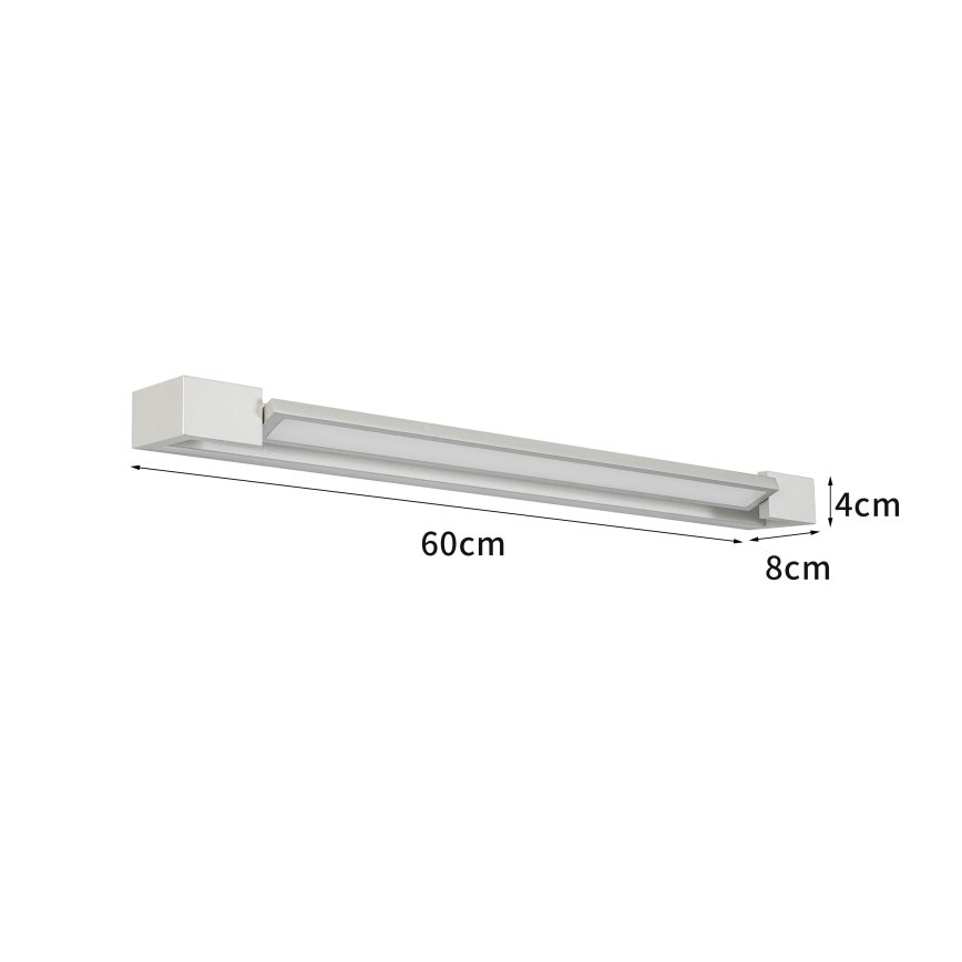 Brilagi - LED osvetlenie kúpeľňového zrkadla AQUA LINE LED/18W/230V 60 cm IP44 matný chróm CRI 90