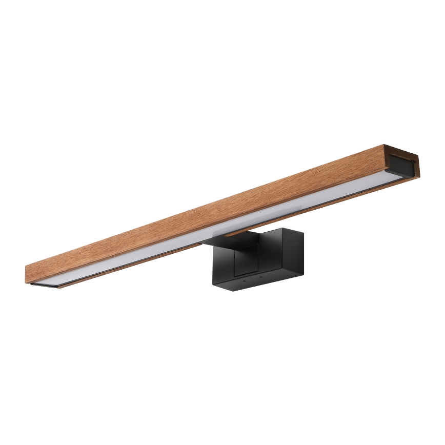 Brilagi - LED kúpeľňové osvetlenie zrkadla WOODY MIRROR 3v1 LED/12W/230V 60 cm IP44 čierna/dub čerešňa