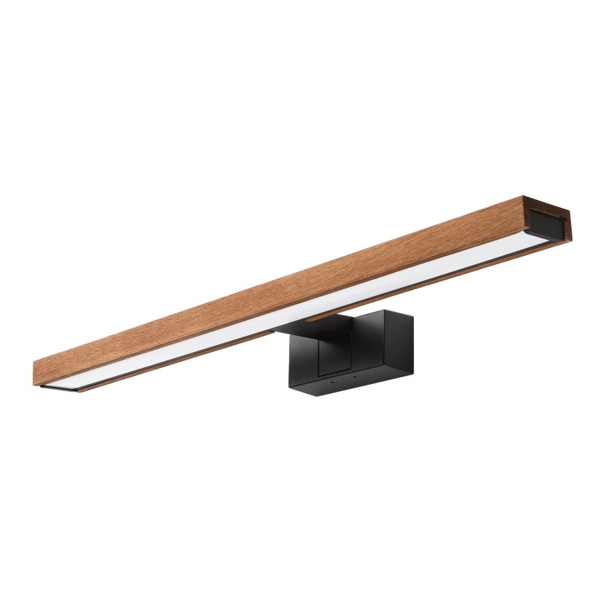 Brilagi - LED kúpeľňové osvetlenie zrkadla WOODY MIRROR 3v1 LED/12W/230V 60 cm IP44 čierna/dub čerešňa