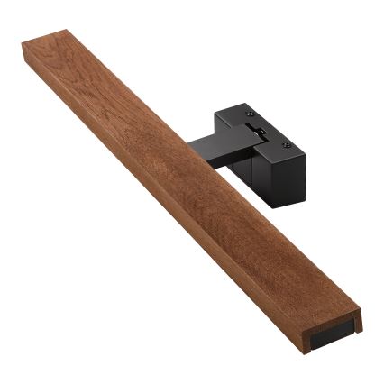 Brilagi - LED kúpeľňové osvetlenie zrkadla WOODY MIRROR 3v1 LED/12W/230V 60 cm IP44 čierna/dub čerešňa