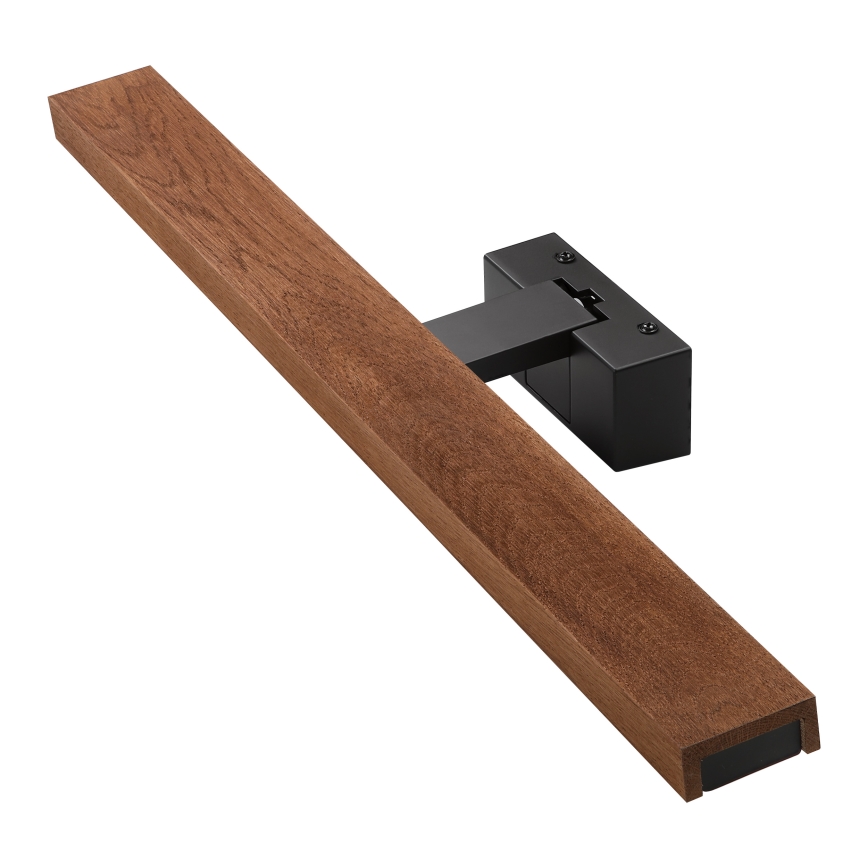 Brilagi - LED kúpeľňové osvetlenie zrkadla WOODY MIRROR 3v1 LED/12W/230V 60 cm IP44 čierna/dub čerešňa