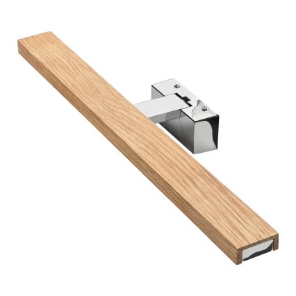 BRILAGI - LED osvetlenie kúpeľňového zrkadla 3 v 1 WOODY MIRROR LED/12W/230V 60 cm IP44 lesklý chróm/dub