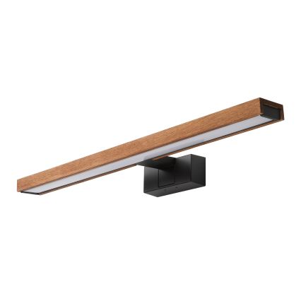 BRILAGI - LED kúpeľňové osvetlenie zrkadla 3v1 WOODY MIRROR LED/12W/230V 60 cm IP44 čierna/dub čerešňa