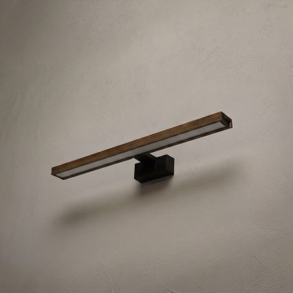 Brilagi - LED osvetlenie kúpeľňového zrkadla 3v1 WOODY MIRROR LED/12W/230V IP44 čierna/dub orech
