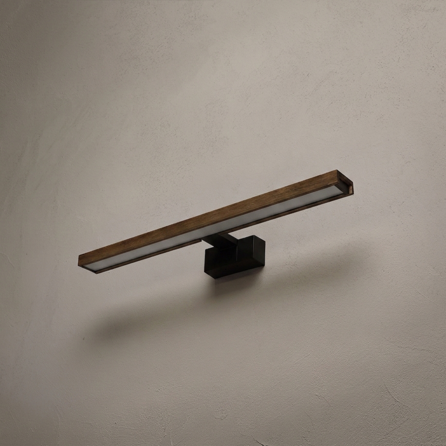 Brilagi - LED osvetlenie kúpeľňového zrkadla 3v1 WOODY MIRROR LED/12W/230V IP44 čierna/dub orech