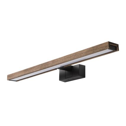 Brilagi - LED osvetlenie kúpeľňového zrkadla 3v1 WOODY MIRROR LED/12W/230V IP44 čierna/dub orech