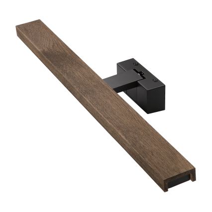 Brilagi - LED osvetlenie kúpeľňového zrkadla 3v1 WOODY MIRROR LED/12W/230V IP44 čierna/dub orech